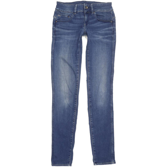 G-Star Women Blue Skinny Slim Stretch Jeans W26 L32