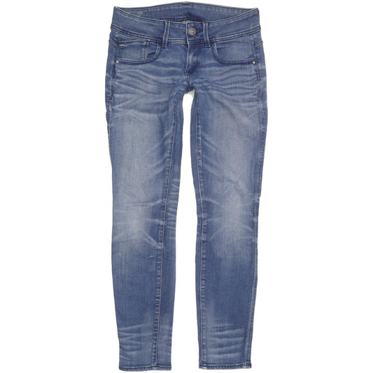 G-Star Lynn Mid Women Blue Skinny Slim Stretch Jeans W27 L29