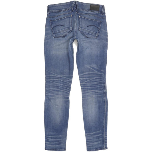 G-Star Lynn Mid Women Blue Skinny Slim Stretch Jeans W27 L29