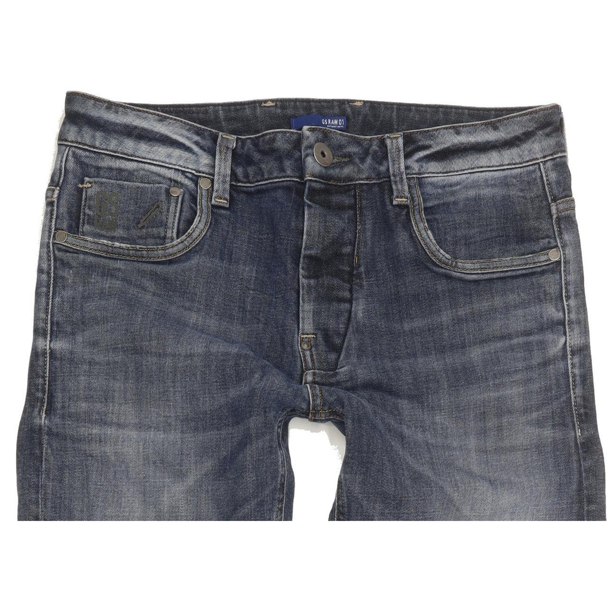 G-Star Men Blue Straight Slim Jeans W30 L32