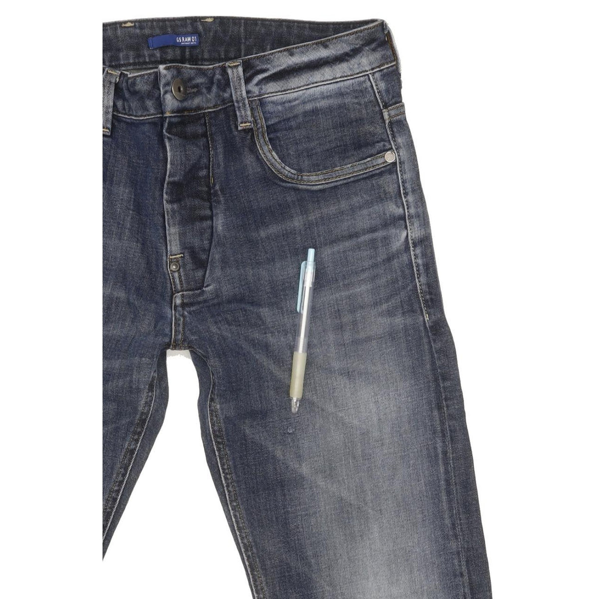 G-Star Men Blue Straight Slim Jeans W30 L32