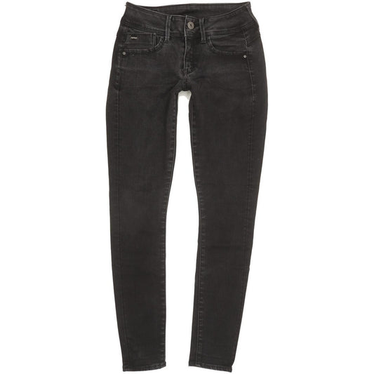 G-Star Lynn Mid Women Black Skinny Slim Jeans W28 L29