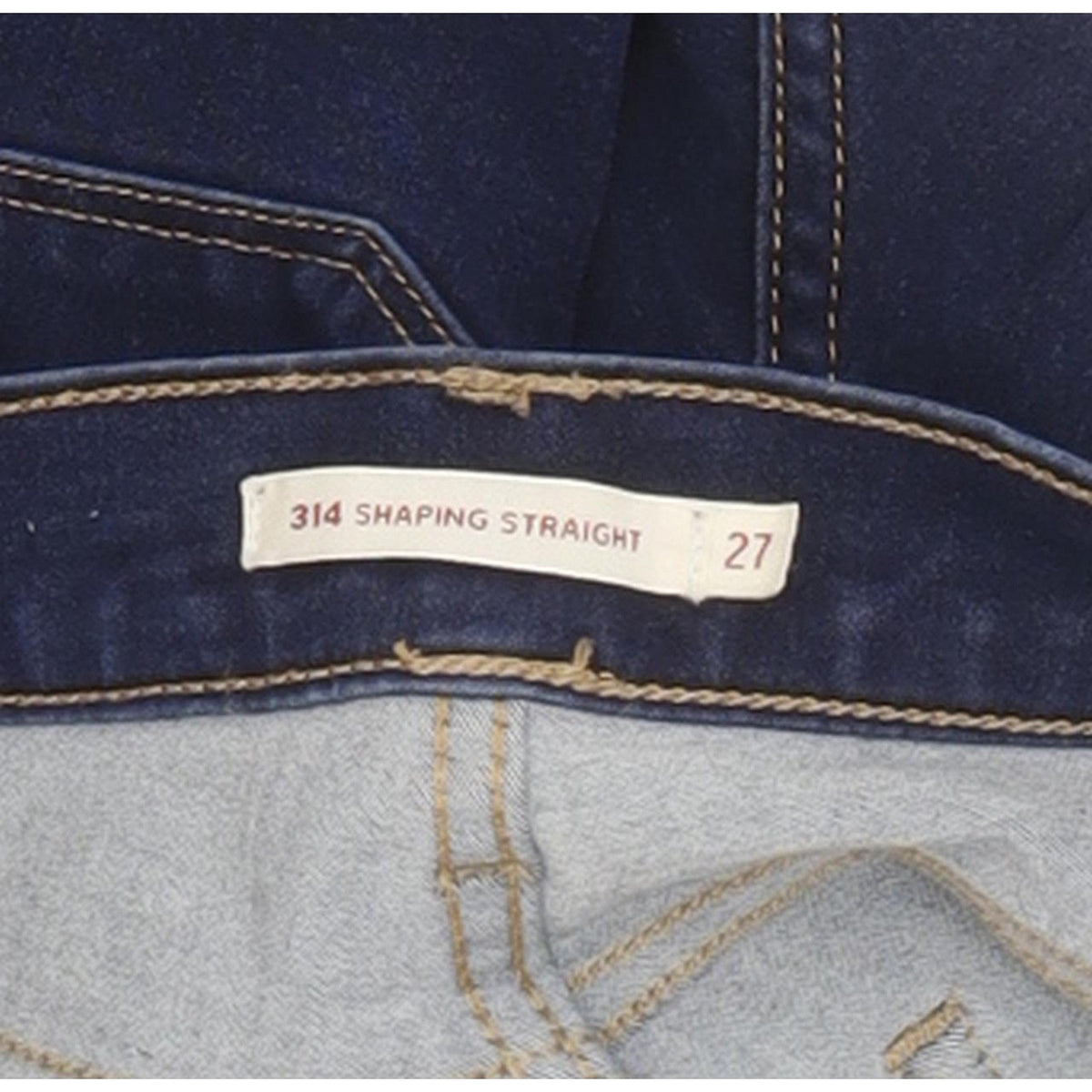 Levi's 314 Shaping Women Blue Straight Slim Stretch Jeans W27 L31