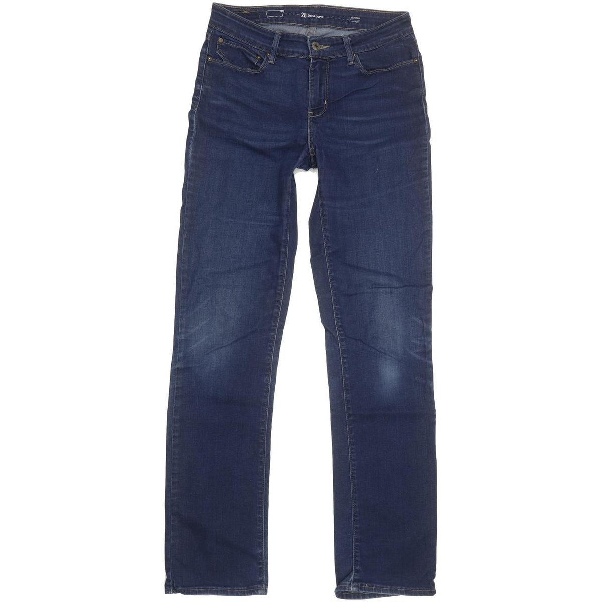 Levi's Demi Curve Women Blue Straight Slim Stretch Jeans W28 L32
