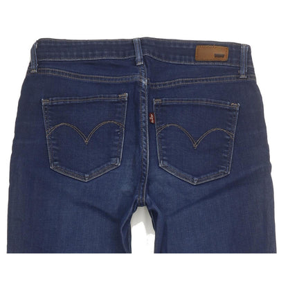 Levi's Demi Curve Women Blue Straight Slim Stretch Jeans W28 L32