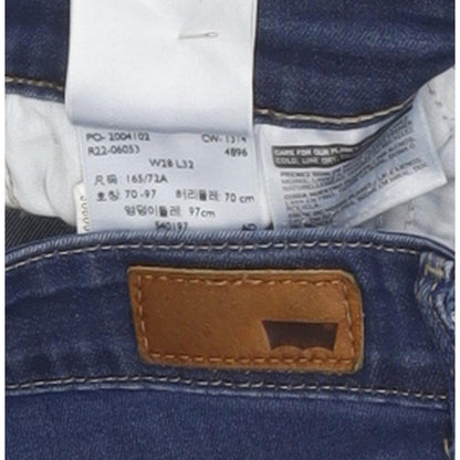 Levi's Demi Curve Women Blue Straight Slim Stretch Jeans W28 L32