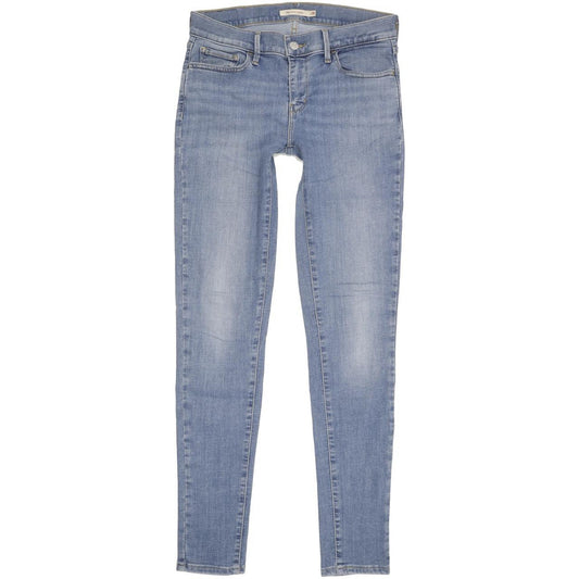 Levi's 710 Super Women Blue Skinny Slim Stretch Jeans W28 L30