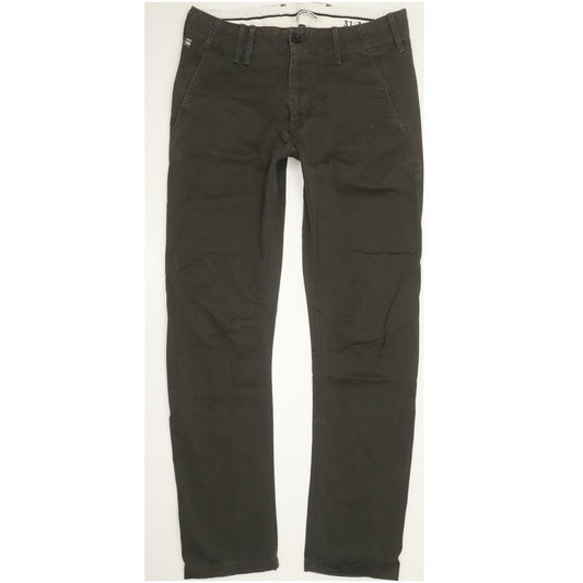 G-Star Men Khaki Tapered Regular Chino Stretch Jeans W31 L31