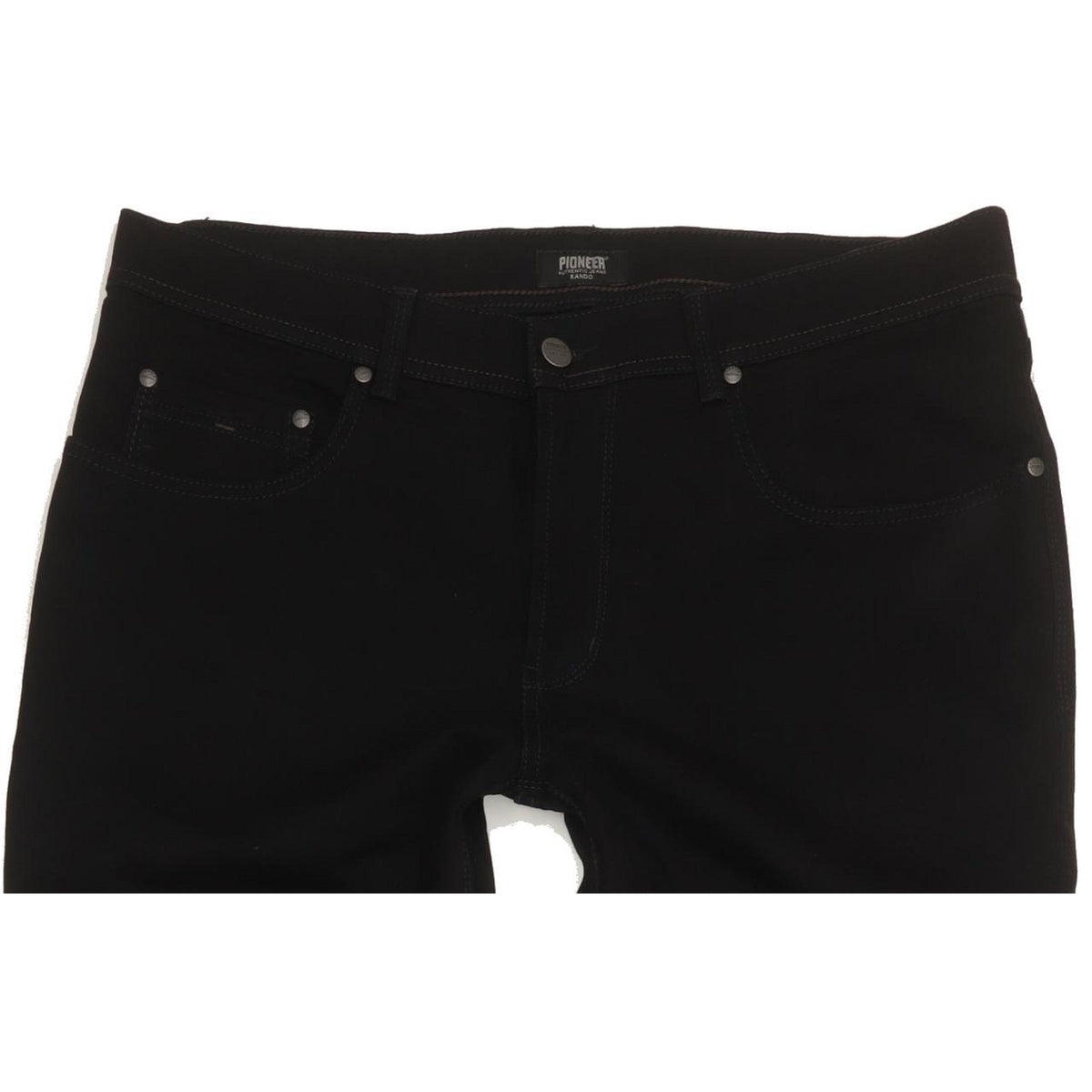 Pioneer Rando Men Black Straight Regular Stretch Jeans W36 L34