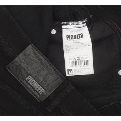 Pioneer Rando Men Black Straight Regular Stretch Jeans W36 L34