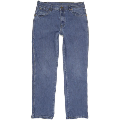 Wrangler Durable Quality Men Blue Straight Regular Stretch Jeans W31 L28