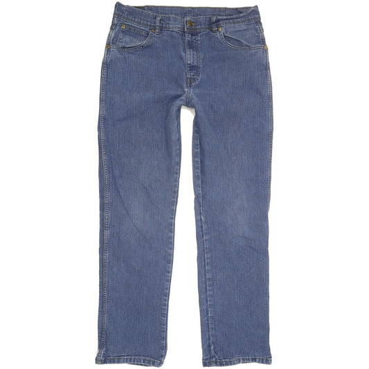 Wrangler Durable Quality Men Blue Straight Regular Stretch Jeans W31 L28
