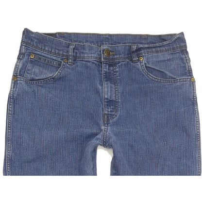 Wrangler Durable Quality Men Blue Straight Regular Stretch Jeans W31 L28