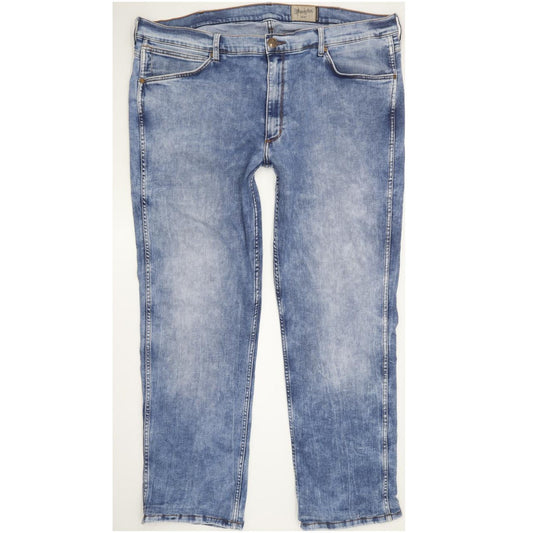 Wrangler Greensboro Men Blue Straight Regular Stretch Jeans W42 L29