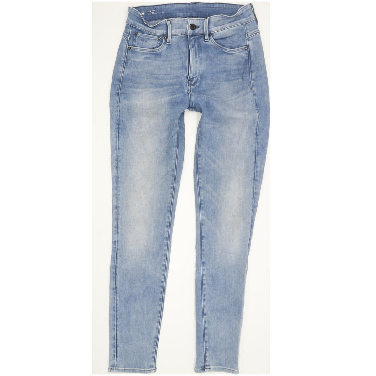G-Star 3301 Ultra Women Blue Skinny Slim Stretch Jeans W28 L27