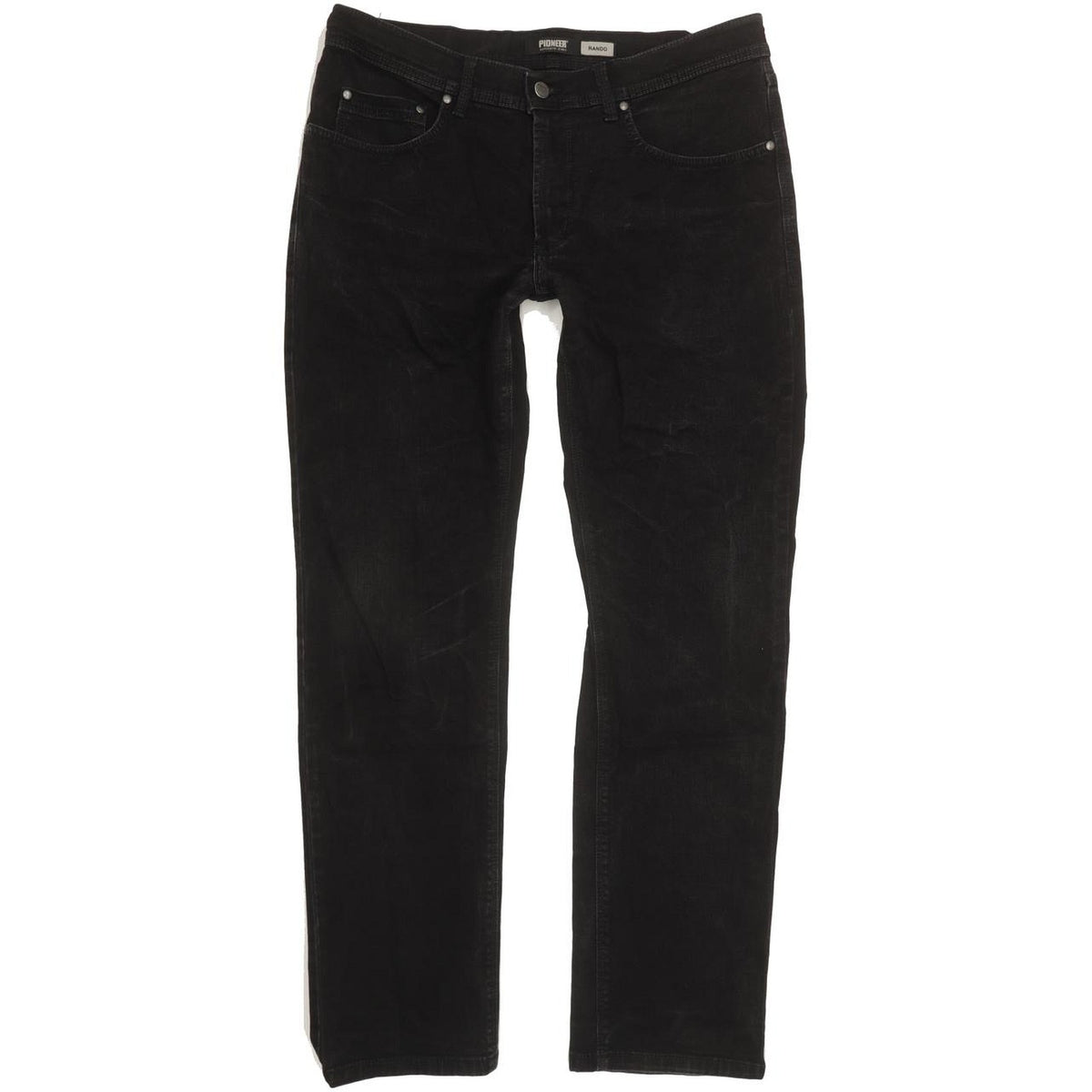 Pioneer Rando Men Black Straight Regular Stretch Jeans W36 L31