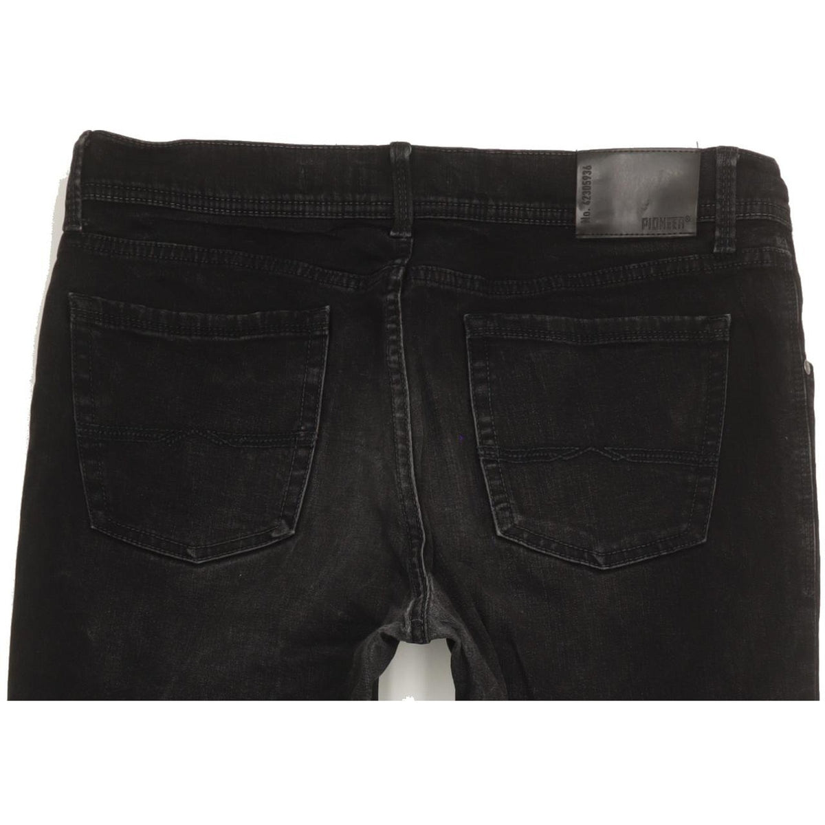 Pioneer Rando Men Black Straight Regular Stretch Jeans W36 L31