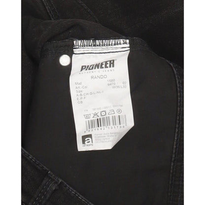 Pioneer Rando Men Black Straight Regular Stretch Jeans W36 L31