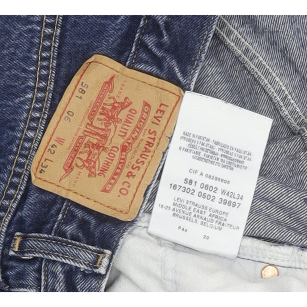 Levi's 581 Men Blue Straight Regular Jeans W41 L32