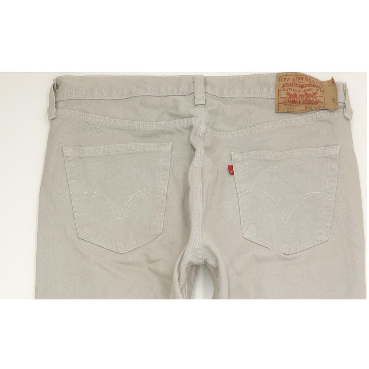 Levi's 501 Men Grey Straight Regular Jeans W36 L35