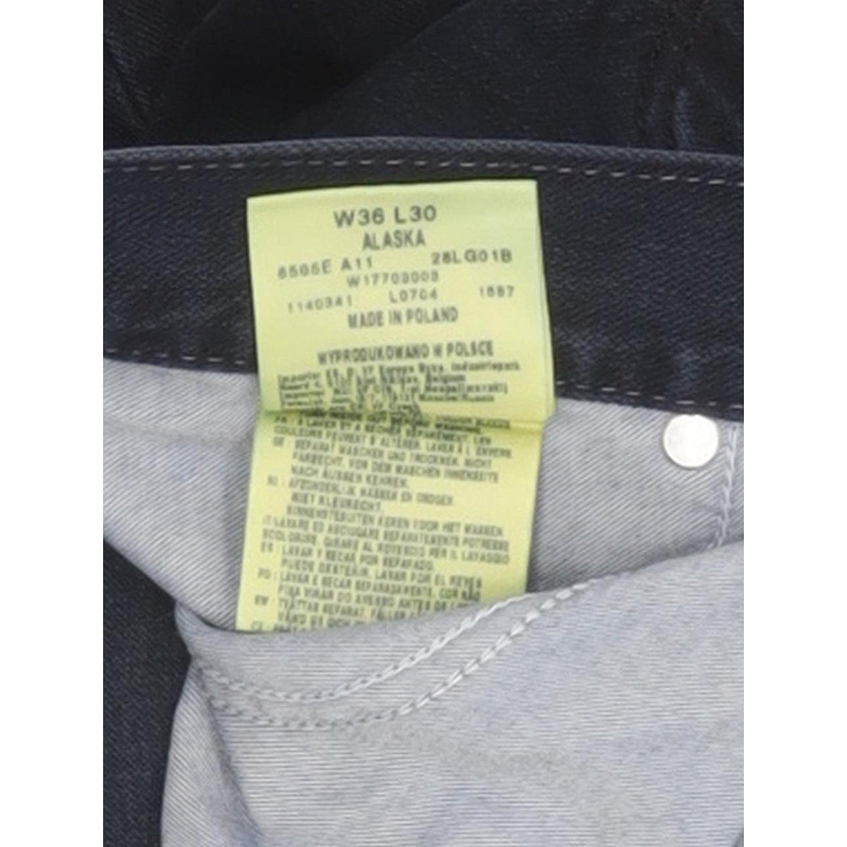 Wrangler Alaska Men Navy Straight Regular Jeans W36 L30