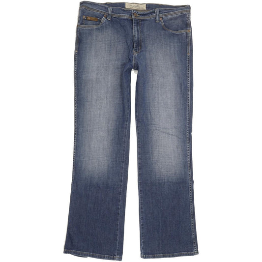 Wrangler Roxboro Blue Straight Regular Stretch Jeans High Waisted W38 L33
