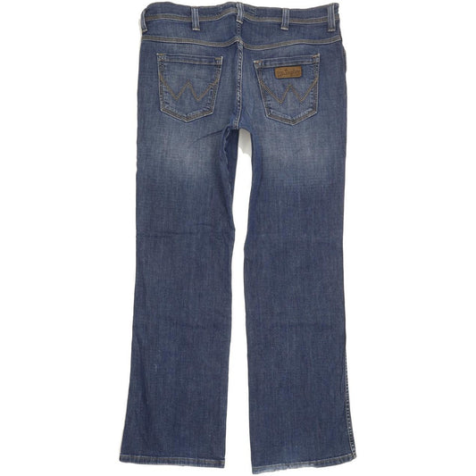Wrangler Roxboro Blue Straight Regular Stretch Jeans High Waisted W38 L33