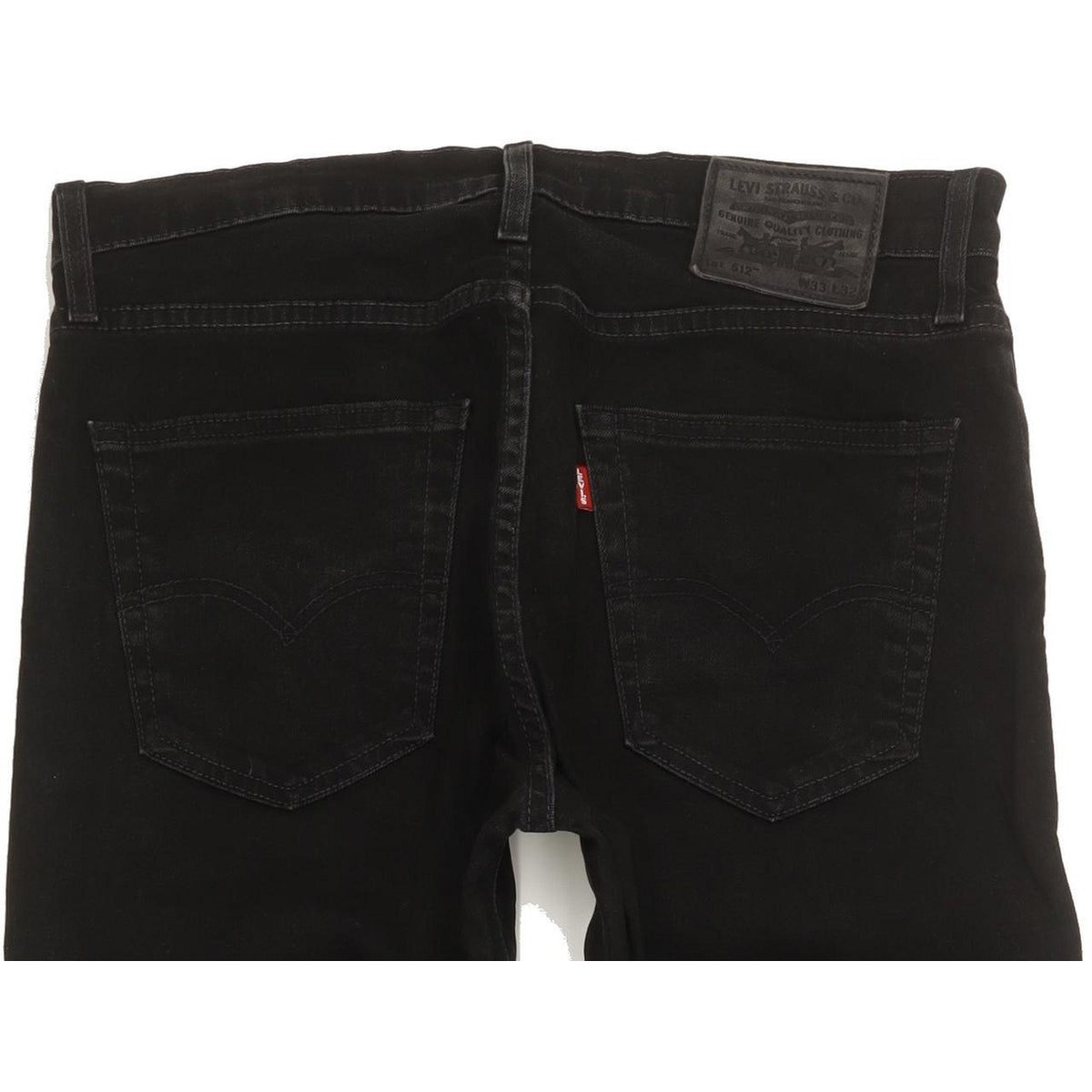 Levi's 512 Men Black Tapered Slim Stretch Jeans W32 L31