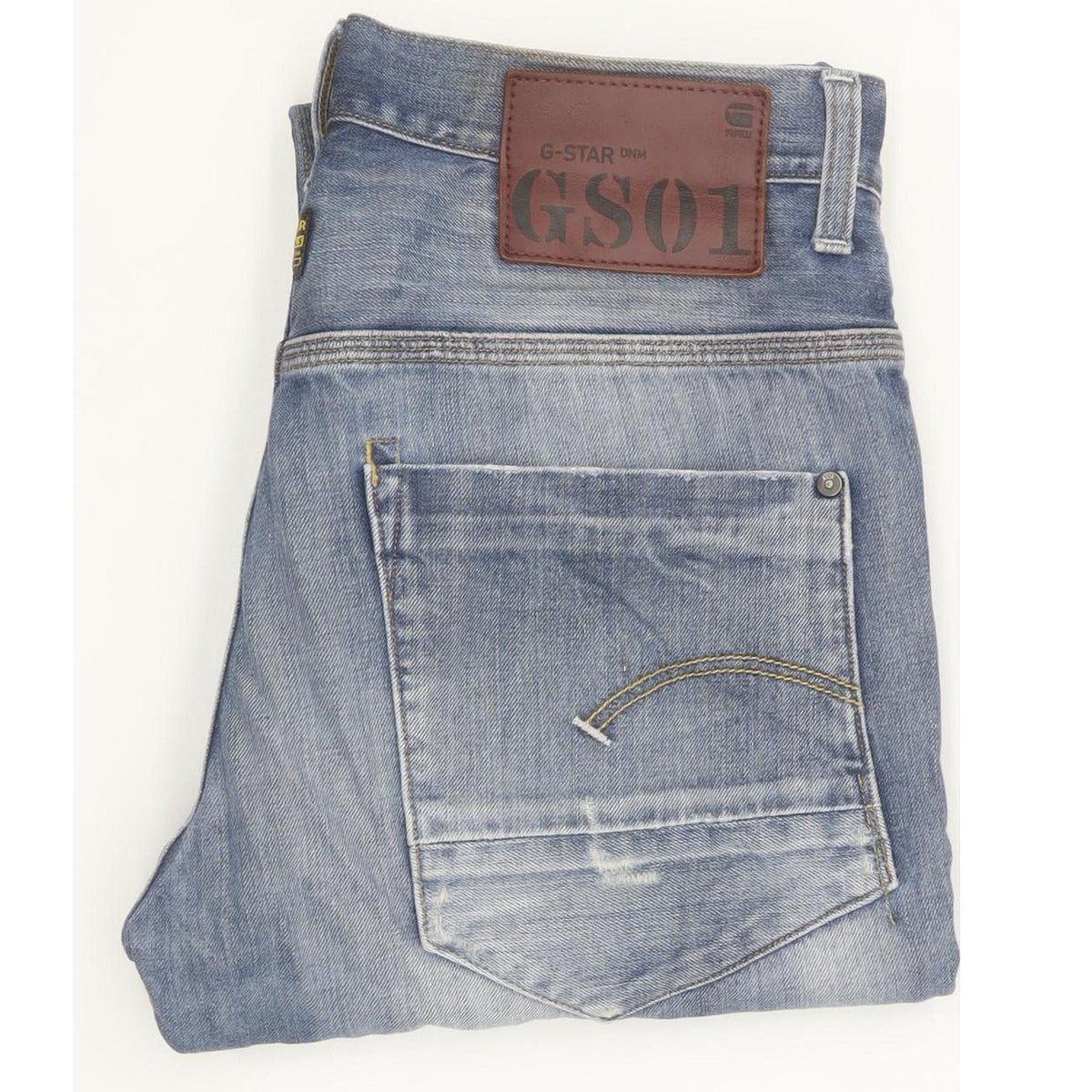 G-Star Men Blue Straight Regular Jeans W34 L32