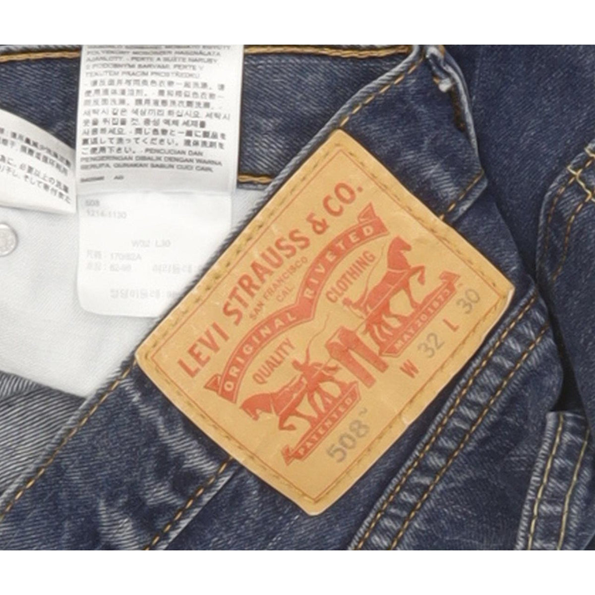 Levi's 508 Men Blue Straight Slim Jeans W32 L29