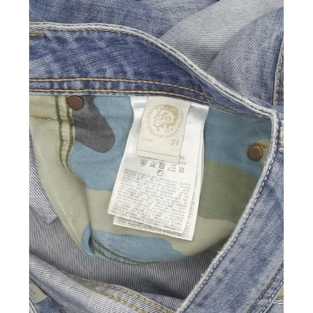 Diesel Safado 0826D Men Blue Straight Slim Jeans W32 L28