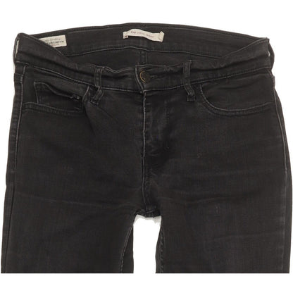 Levi's 710 Super Women Black Skinny Slim Stretch Jeans W27 L29