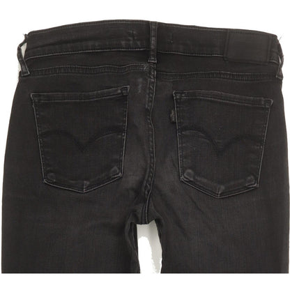 Levi's 710 Super Women Black Skinny Slim Stretch Jeans W27 L29