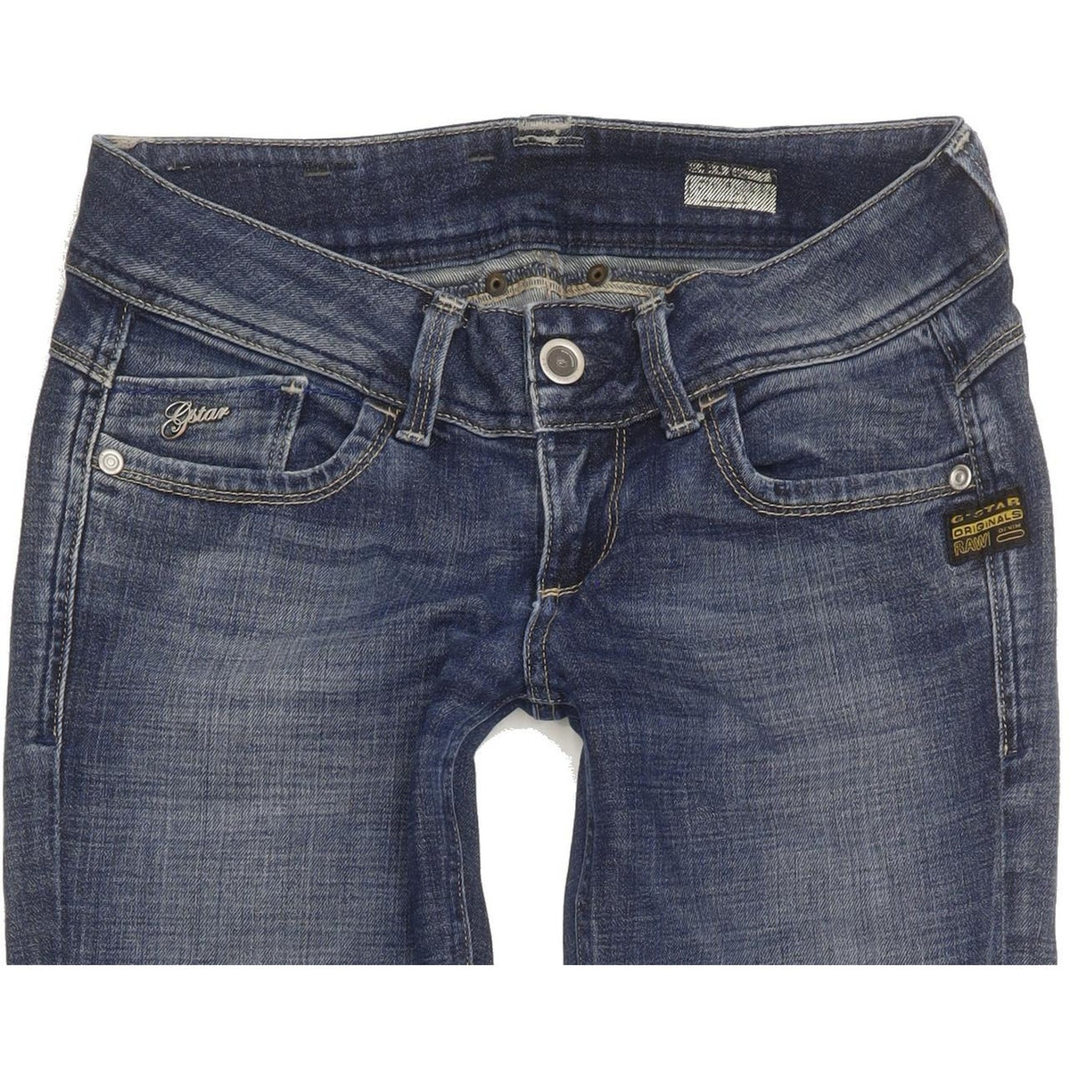 G-Star Lynn Women Blue Straight Slim Stretch Jeans W27 L31