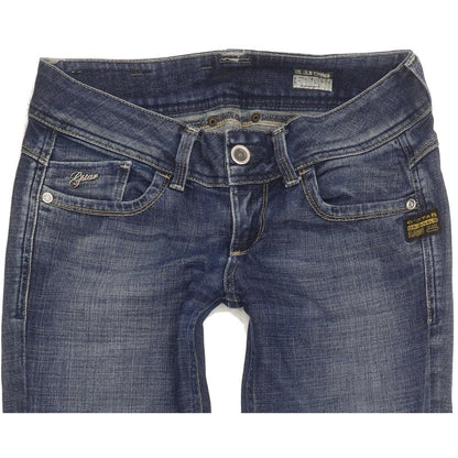 G-Star Lynn Women Blue Straight Slim Stretch Jeans W27 L31