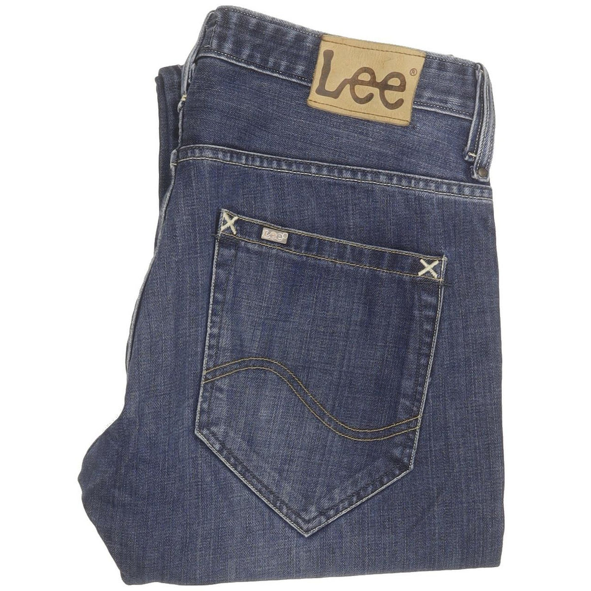 Lee Men Blue Straight Regular Jeans W31 L32