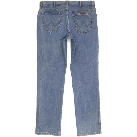 Wrangler Men Blue Straight Regular Stretch Jeans W38 L33