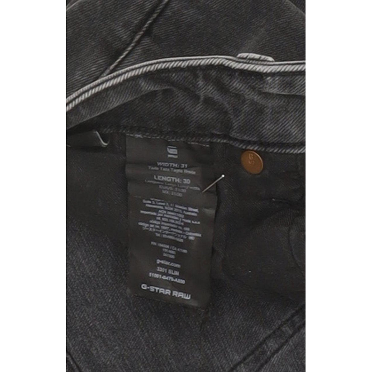 G-Star 3301 Men Grey Skinny Slim Stretch Jeans W31 L29
