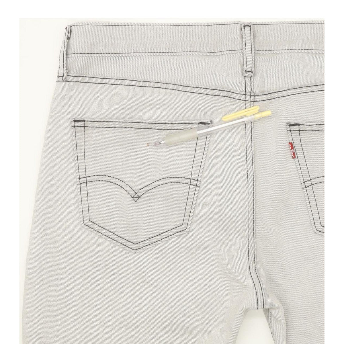 Levi's 508 Men Grey Straight Slim Jeans W34 L33
