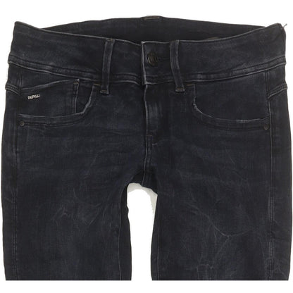 G-Star Lynn Mid Women Navy Skinny Slim Stretch Jeans W26 L32