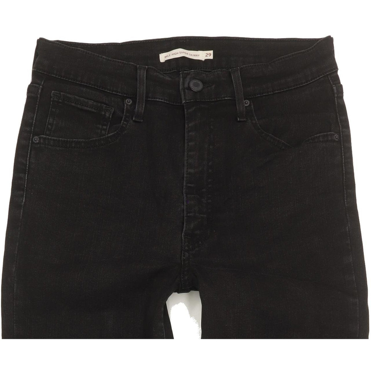 Levi's Mile Black Skinny Slim Stretch Jeans High Waisted W29 L31