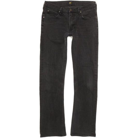 Lee Trenton Men Black Straight Regular Stretch Jeans W32 L31