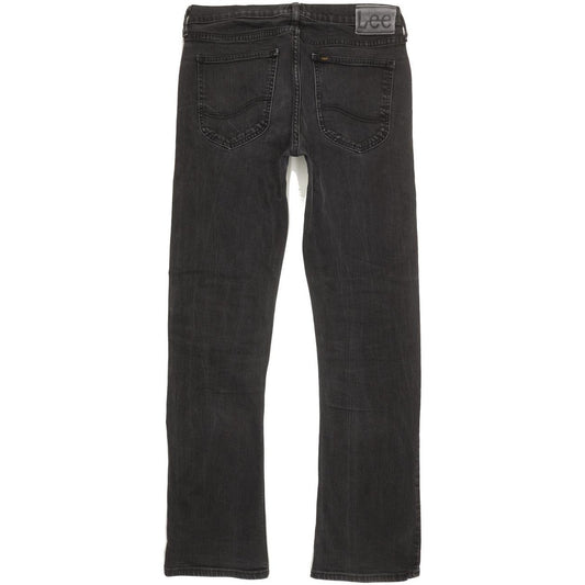 Lee Trenton Men Black Straight Regular Stretch Jeans W32 L31