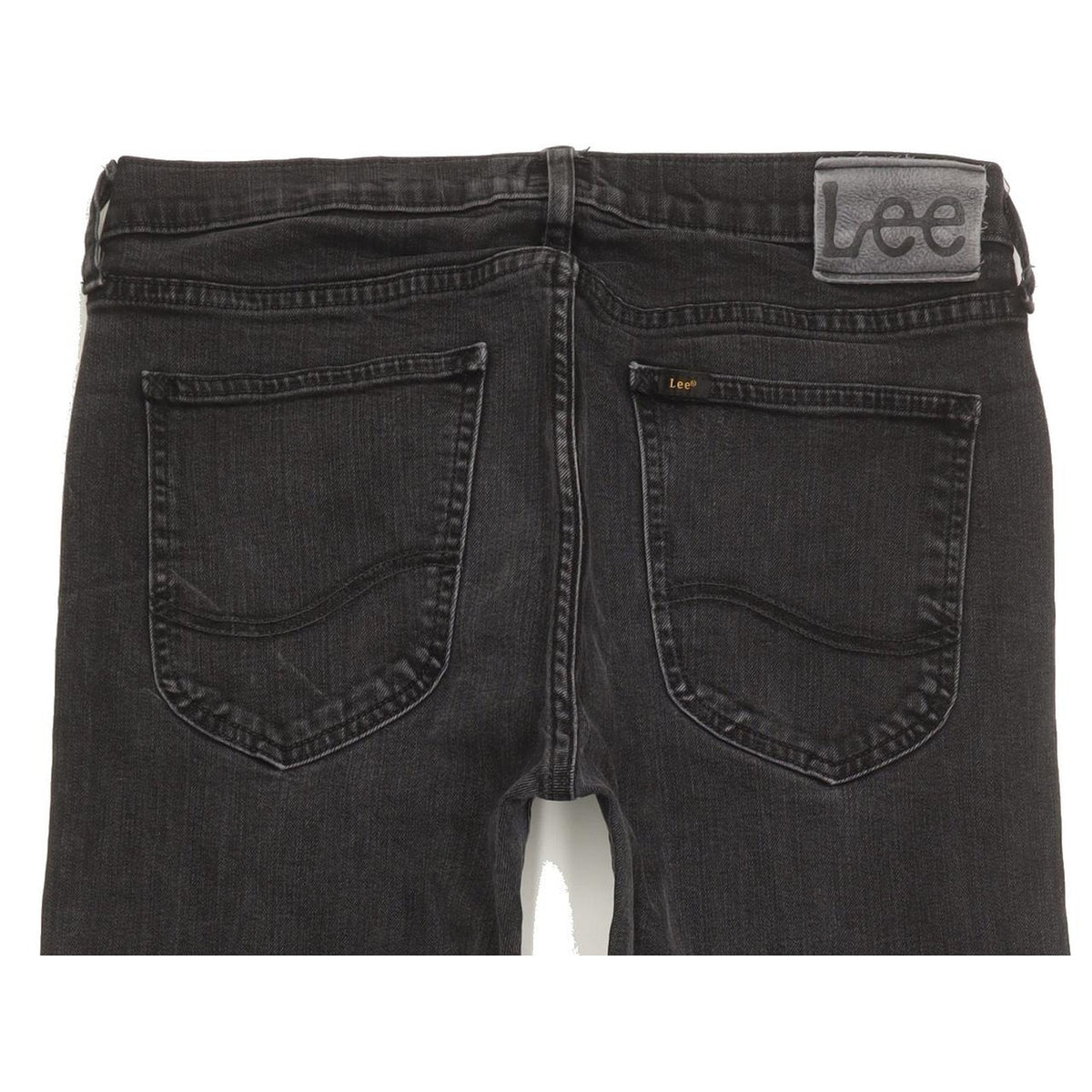 Lee Trenton Men Black Straight Regular Stretch Jeans W32 L31