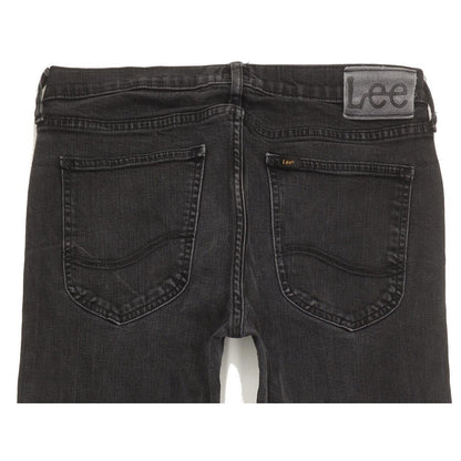 Lee Trenton Men Black Straight Regular Stretch Jeans W32 L31