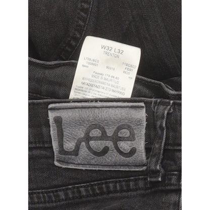 Lee Trenton Men Black Straight Regular Stretch Jeans W32 L31