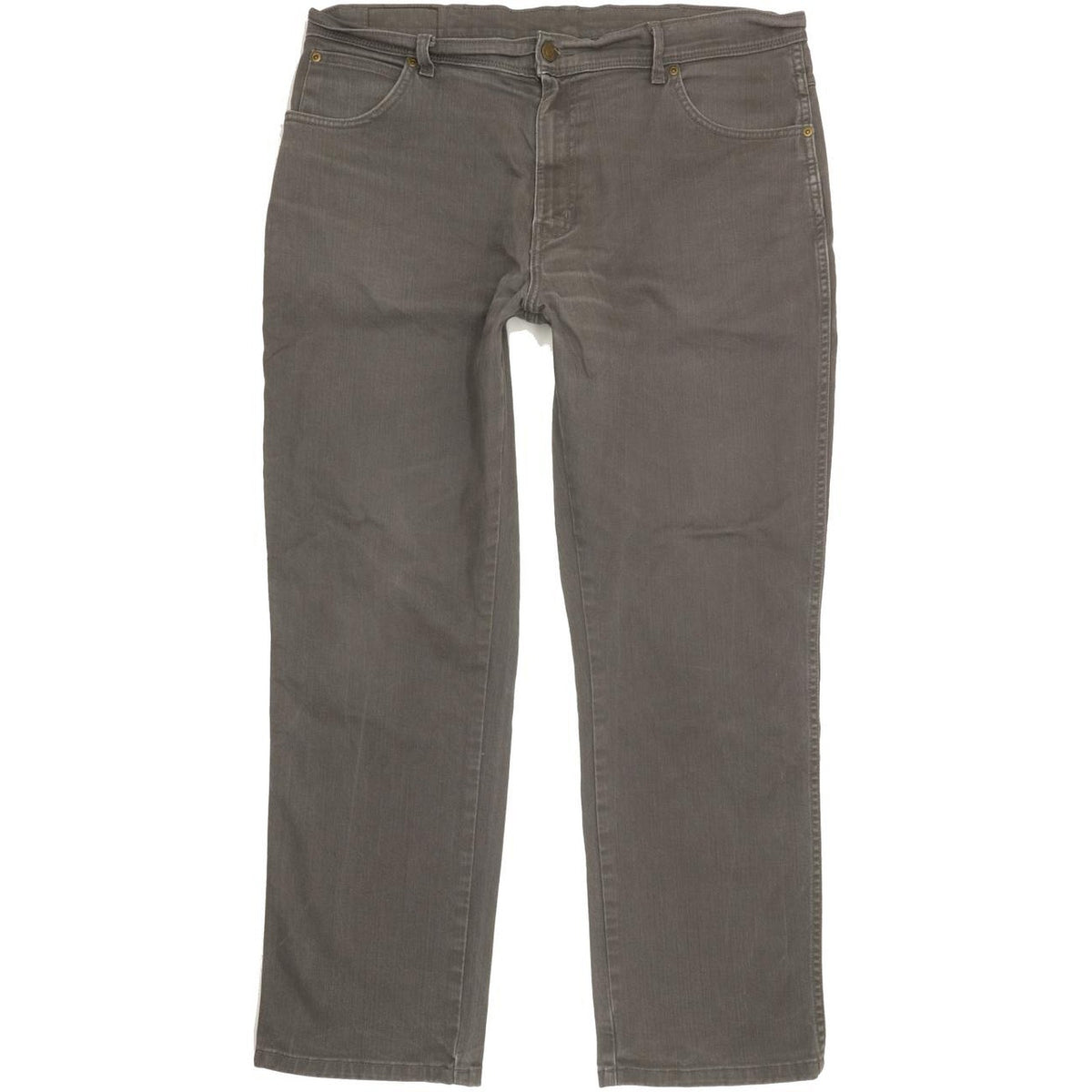 Wrangler Durable Quality Men Grey Straight Regular Stretch Jeans W38 L30