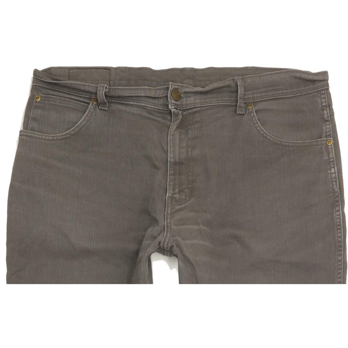 Wrangler Durable Quality Men Grey Straight Regular Stretch Jeans W38 L30