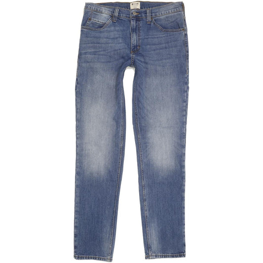Mustang Tramper Men Blue Tapered Slim Stretch Jeans W34 L33