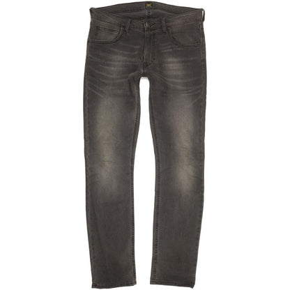 Lee Luke Men Charcoal Skinny Slim Stretch Jeans W32 L32